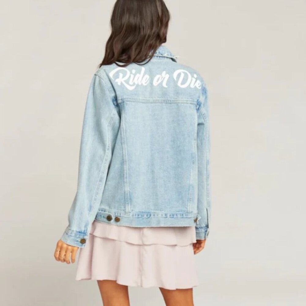Show Me Your Mumu Ride or Die Denim Jacket